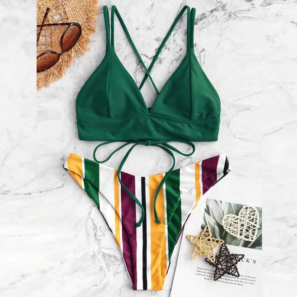 women's micro stripe set two piece filled bra swimwear swimsuit women bikini woman bikinis 2021 mujer, White;black
women's micro stripe set two piece filled bra swimwear swimsuit women bikini woman bikinis 2021 mujer, White;black