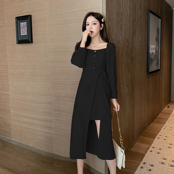 2021 new spring and autumn retro square turtleneck kink split sleeve temper dressed in solid color for woman 2vbg, Black;gray
2021 new spring and autumn retro square turtleneck kink split sleeve temper dressed in solid color for woman 2vbg, Black;gray