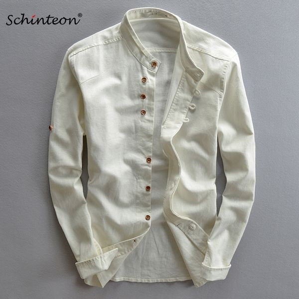 schinteon men cotton linen shirt long sleeves casual slim comfortable traditional chinese mandarin collar shirts -7xl, White;black
schinteon men cotton linen shirt long sleeves casual slim comfortable traditional chinese mandarin collar shirts -7xl, White;black