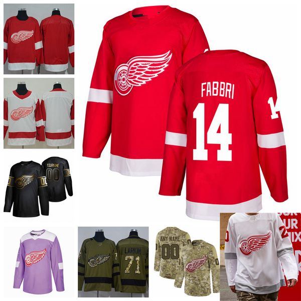 2021 reverse retro customize #14 robby fabbri detroit red wings jerseys golden edition camo veterans day fights cancer custom hockey jerseys, Black;red
2021 reverse retro customize #14 robby fabbri detroit red wings jerseys golden edition camo veterans day fights cancer custom hockey jerseys, Black;red