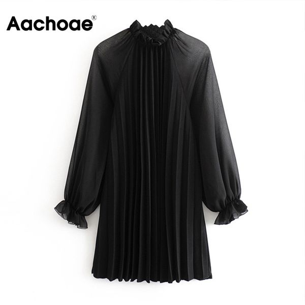 aachoae women black pleated dress spring butterfly long sleeve mini dress see through ruffled collar casual dress female vestido y200805, Black;pink
aachoae women black pleated dress spring butterfly long sleeve mini dress see through ruffled collar casual dress female vestido y200805, Black;pink
