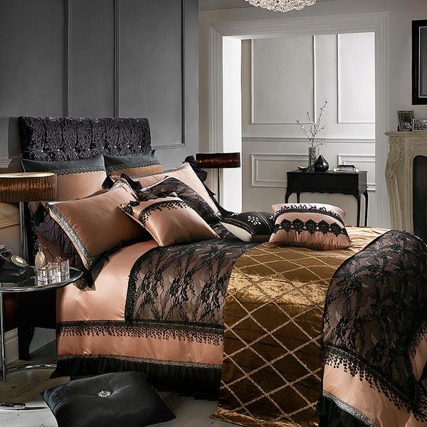 king size black lace bedding sets luxury silk cotton duvet cover bed set bed sheet pillowcase parure de lit ropa de cama
king size black lace bedding sets luxury silk cotton duvet cover bed set bed sheet pillowcase parure de lit ropa de cama