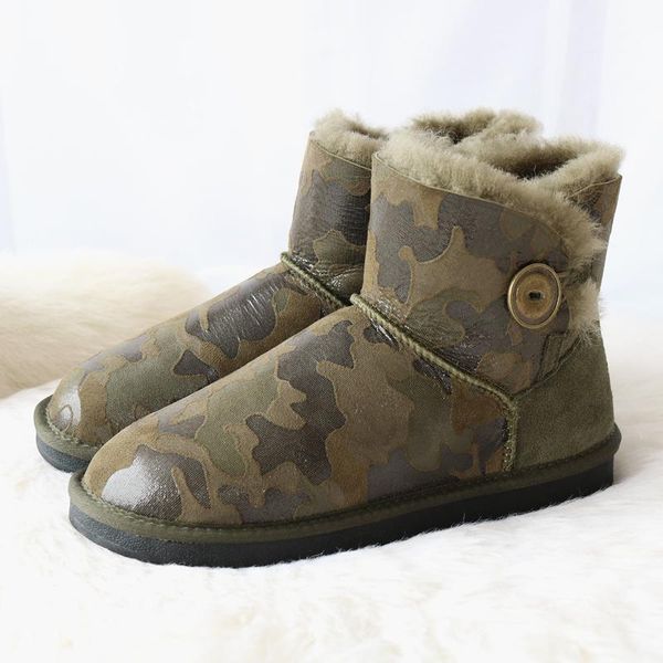 g&zaco luxury sheepskin boots camouflage button genuine leather snow boots non-slip natural wool flat women's shoes, Black
g&zaco luxury sheepskin boots camouflage button genuine leather snow boots non-slip natural wool flat women's shoes, Black