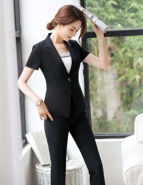 formal 2 piece sets with pants and uniform styles women business work wear 2020 summer ladies blazers suits pants suits, White
formal 2 piece sets with pants and uniform styles women business work wear 2020 summer ladies blazers suits pants suits, White