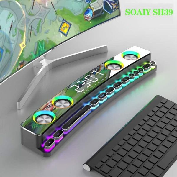 bluetooth wireless game speaker soundbar led 3d stereo subwoofer aux fm home clock indoor sound bar computer loudspeaker 3600mah1
bluetooth wireless game speaker soundbar led 3d stereo subwoofer aux fm home clock indoor sound bar computer loudspeaker 3600mah1