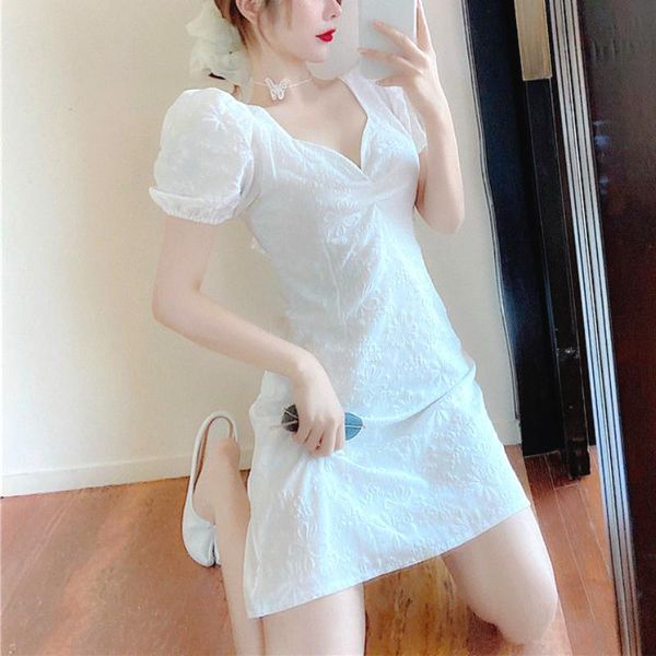 casual dresses summer fairy dress women puff sleeve backless chiffon sweet korean style french elegant vintage 2021, Black;gray
casual dresses summer fairy dress women puff sleeve backless chiffon sweet korean style french elegant vintage 2021, Black;gray