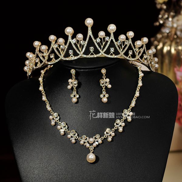 korean bridal crown, headdress, pearl three piece suit, dress, hair ornament, necklace, earrings, light gold wedding dress, Silver
korean bridal crown, headdress, pearl three piece suit, dress, hair ornament, necklace, earrings, light gold wedding dress, Silver