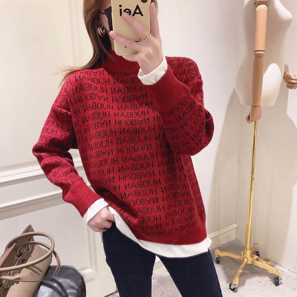 new the 2021 alphabet semi-turtleneck high sweater tide in winter fashion foreign style female mesh shirt no3l, White;black
new the 2021 alphabet semi-turtleneck high sweater tide in winter fashion foreign style female mesh shirt no3l, White;black
