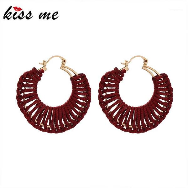 kissme 2020 new handmade drop earrings for women gifts black blue red line knitting round earrings fashion jewelry accessories1, Silver
kissme 2020 new handmade drop earrings for women gifts black blue red line knitting round earrings fashion jewelry accessories1, Silver