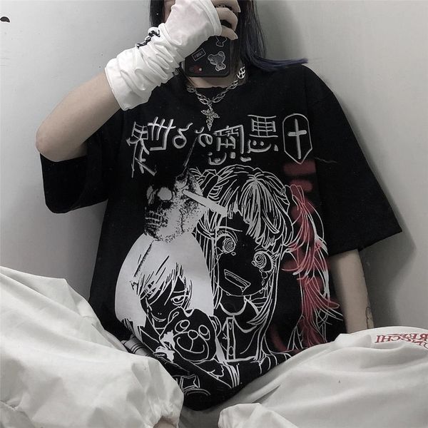 woman tshirts harajuku t shirts street dark spoof cartoon print loose short-sleeved ladies t-shirt clothing vetement femme, White
woman tshirts harajuku t shirts street dark spoof cartoon print loose short-sleeved ladies t-shirt clothing vetement femme, White