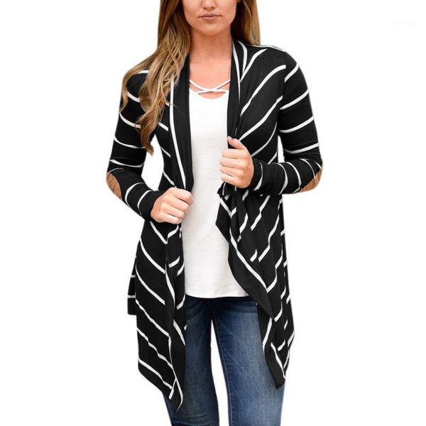 long sleeve jackets women autumn winter coat female lapel cotton stitching striped cardigan loose jackets outwear women1, Black;brown
long sleeve jackets women autumn winter coat female lapel cotton stitching striped cardigan loose jackets outwear women1, Black;brown