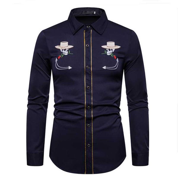 men's casual shirts 2021 lapel shirt long-sleeved large size cap embroider street fashion plus, White;black
men's casual shirts 2021 lapel shirt long-sleeved large size cap embroider street fashion plus, White;black