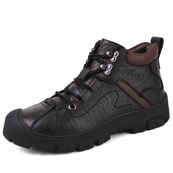 2020 genuine leather shoes men russian style men snow boots plus size leather ankle boots lace-up warm winter shoes, Black
2020 genuine leather shoes men russian style men snow boots plus size leather ankle boots lace-up warm winter shoes, Black