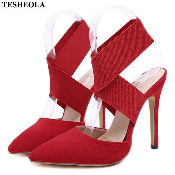 2021 cross elastic band casual women's sandals solid flock platform pumps summer high heels cut out woman wedding shoes red1, Black
2021 cross elastic band casual women's sandals solid flock platform pumps summer high heels cut out woman wedding shoes red1, Black