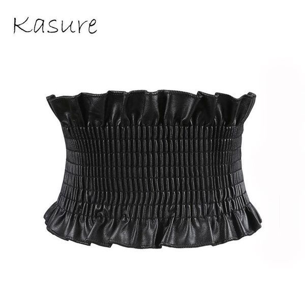 kasure fashion basic high elastic pu wide waistband for women girls simple joker down female waistbelt dress decoration, Black;brown 
kasure fashion basic high elastic pu wide waistband for women girls simple joker down female waistbelt dress decoration, Black;brown