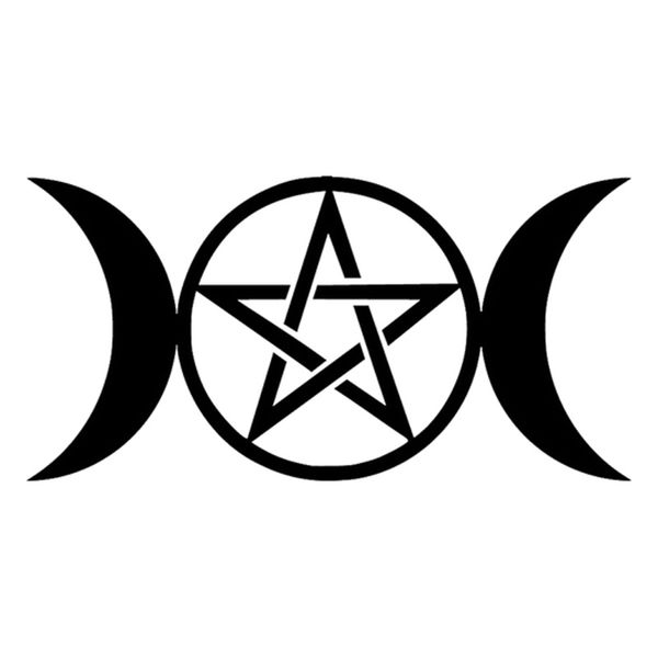 15cm*7.6cm triple moon goddess wicca pentacle cartoon stickers decals black/silver s3-4667
15cm*7.6cm triple moon goddess wicca pentacle cartoon stickers decals black/silver s3-4667