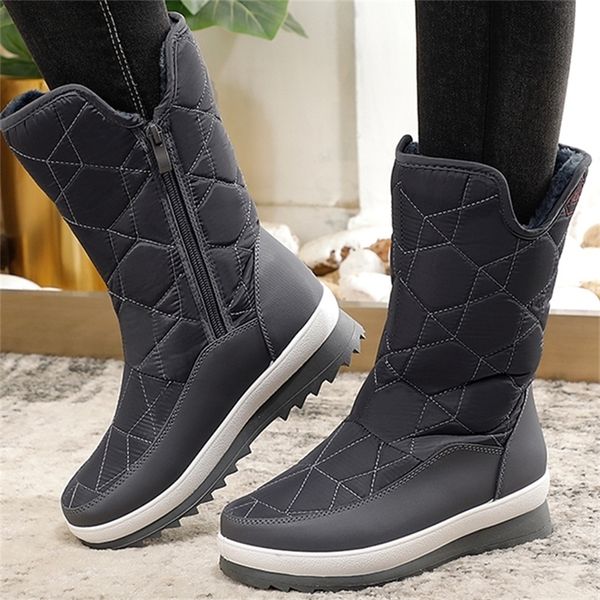 platform winter snow waterproof down plush shoes ladies casual mid-calf rubber boots women wedge botine mujer y200915, Black
platform winter snow waterproof down plush shoes ladies casual mid-calf rubber boots women wedge botine mujer y200915, Black