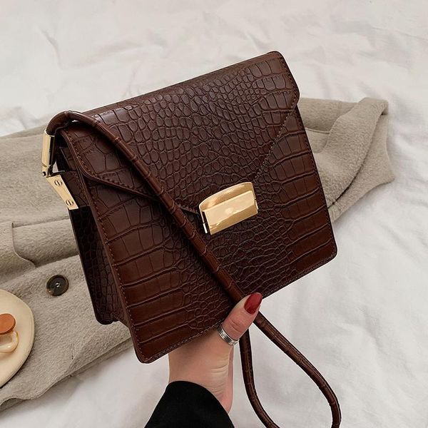 shoulder bags elegant female crossbody bag 2021 pu leather women's designer handbag crocodile pattern messenger
shoulder bags elegant female crossbody bag 2021 pu leather women's designer handbag crocodile pattern messenger