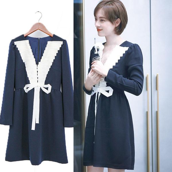 quality sun li, a new star in autumn and winter 2020, hand folded collar long sleeve dress with black and white contrast, Black;gray
quality sun li, a new star in autumn and winter 2020, hand folded collar long sleeve dress with black and white contrast, Black;gray