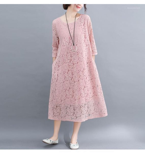 casual dresses 2021 summer women literary big size loose lace long dress cotton solid color o-neck three quarter dresses1, Black;gray
casual dresses 2021 summer women literary big size loose lace long dress cotton solid color o-neck three quarter dresses1, Black;gray