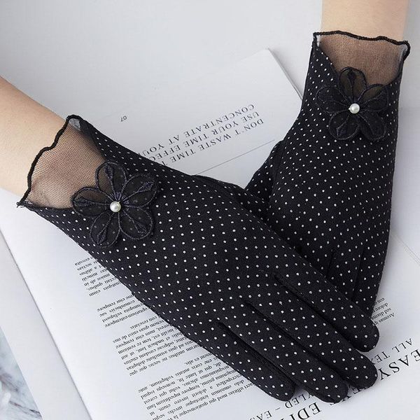 five fingers gloves women fashion knit lace driving touch screen thin cotton summer uv sunscreen short sun bow dots flower glove i29, Blue;gray
five fingers gloves women fashion knit lace driving touch screen thin cotton summer uv sunscreen short sun bow dots flower glove i29, Blue;gray