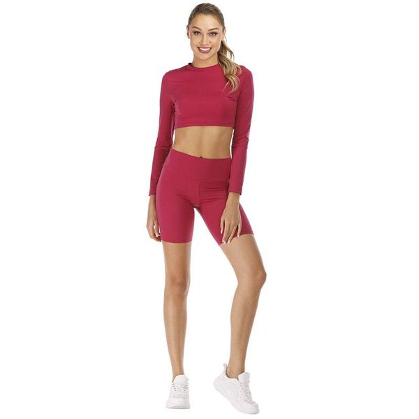 seamless yoga set 2 pieces sports suit female workout clothes sports short sleeve + high waist gym shorts women sportwear, White;red
seamless yoga set 2 pieces sports suit female workout clothes sports short sleeve + high waist gym shorts women sportwear, White;red