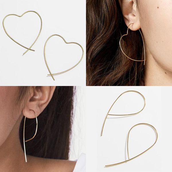 hoop & huggie simpl women baub earrings 2021 fashion heart geometry trendy statement jewelry boucles d'oreilles drop, Golden;silver
hoop & huggie simpl women baub earrings 2021 fashion heart geometry trendy statement jewelry boucles d'oreilles drop, Golden;silver