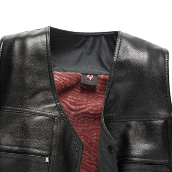 new black men pu leather large size autumn winter middle-aged fashion v-neck men's loaded fleece vest coat 2020, Black;brown
new black men pu leather large size autumn winter middle-aged fashion v-neck men's loaded fleece vest coat 2020, Black;brown