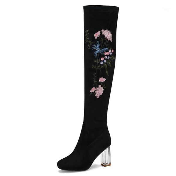 dilalula real kid suede leather embroider women knee high boots 2020 winter square heels zipper party office shoes woman1, Black
dilalula real kid suede leather embroider women knee high boots 2020 winter square heels zipper party office shoes woman1, Black