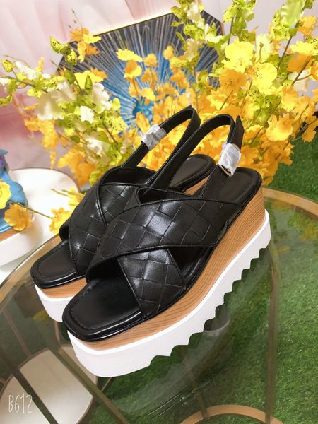 korean 2020 summer one line new woven thick bottom muffin slope heel open toe sandals ins ultra fire net red women's shoes, Black
korean 2020 summer one line new woven thick bottom muffin slope heel open toe sandals ins ultra fire net red women's shoes, Black
