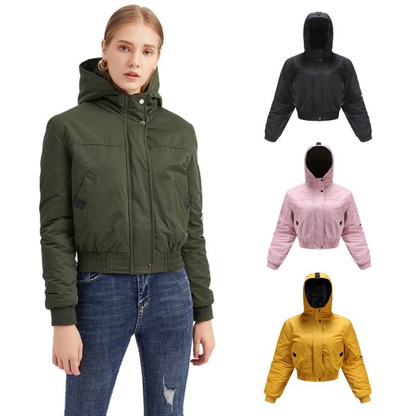 2021 the new new female short cotton-padded winter jacket warm ladies in hoodie fashion loose casual long sleeve 2fc8, Black
2021 the new new female short cotton-padded winter jacket warm ladies in hoodie fashion loose casual long sleeve 2fc8, Black