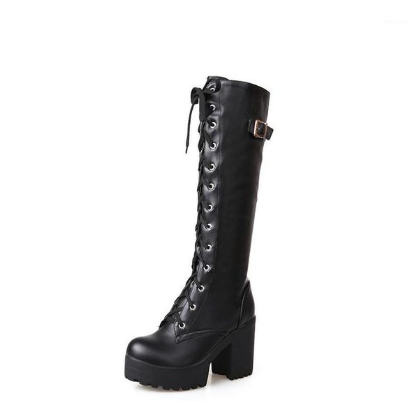women knee high boots chaussure booties pu leather plus size high heels platform gladiator shoes woman zapatos mujer sapatod16701, Black
women knee high boots chaussure booties pu leather plus size high heels platform gladiator shoes woman zapatos mujer sapatod16701, Black