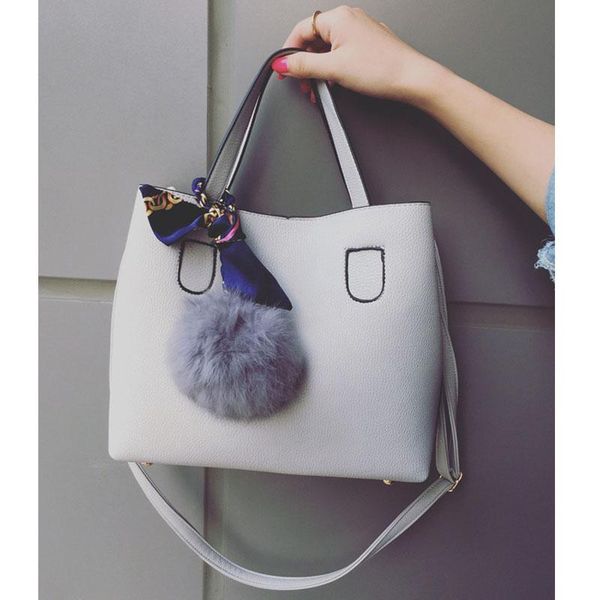 fashion woman hair ball portable bucket bag 2020 solid color fashion ladys simple design large capacity zipper shoulder set bags
fashion woman hair ball portable bucket bag 2020 solid color fashion ladys simple design large capacity zipper shoulder set bags