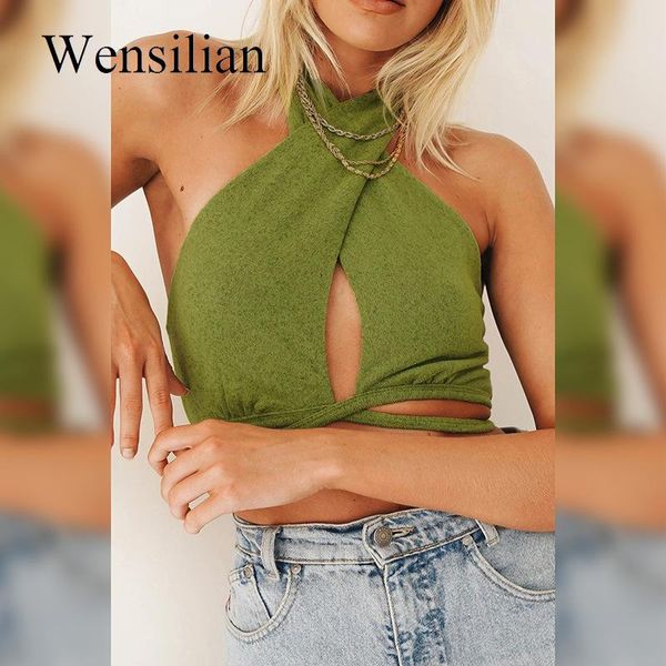 green corset bandage halter crop women tanks camis sleeveless backless slim party women clothing streetwear, White
green corset bandage halter crop women tanks camis sleeveless backless slim party women clothing streetwear, White
