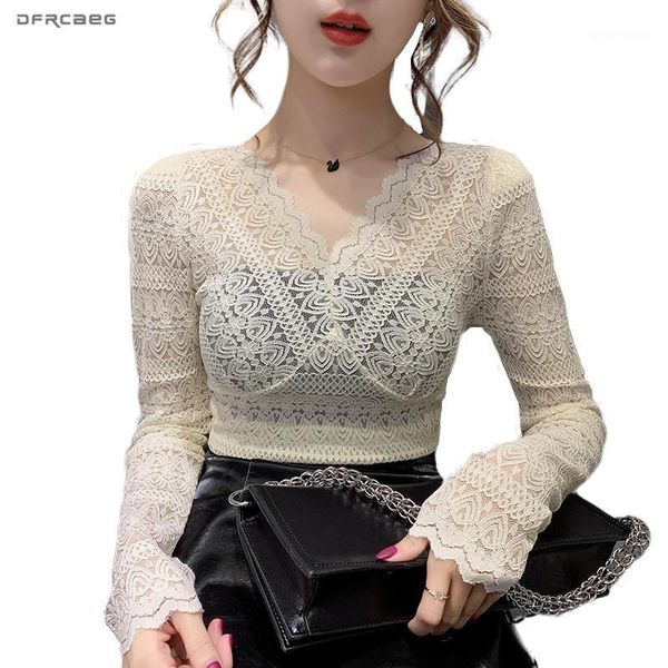 women's blouses & shirts hallow out lace shirt for women 2021 spring long sleeve v-neck clothes work office ladies blusas clothing1, White
women's blouses & shirts hallow out lace shirt for women 2021 spring long sleeve v-neck clothes work office ladies blusas clothing1, White