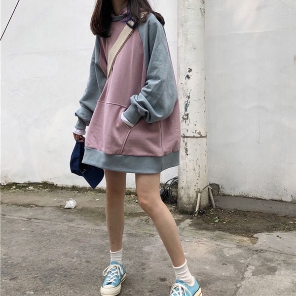 me4v1 spring and ins lazy autumn long-sleeved korean style coat harajuku style bf hooded sweater thickened for women loose sweater coat wsbk, Black
me4v1 spring and ins lazy autumn long-sleeved korean style coat harajuku style bf hooded sweater thickened for women loose sweater coat wsbk, Black
