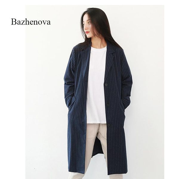 women's trench coats bazhenova woman striped women loose cotton all-match england style windbreaker girls spliced elegant coat ladies, Tan;black
women's trench coats bazhenova woman striped women loose cotton all-match england style windbreaker girls spliced elegant coat ladies, Tan;black