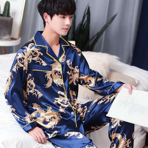 fzslcyiyi summer suit long sleeve pants silk pajama sets sleep dragon phoenix print satin sleepwear rayon pyjama men pyjamas, Black;brown
fzslcyiyi summer suit long sleeve pants silk pajama sets sleep dragon phoenix print satin sleepwear rayon pyjama men pyjamas, Black;brown