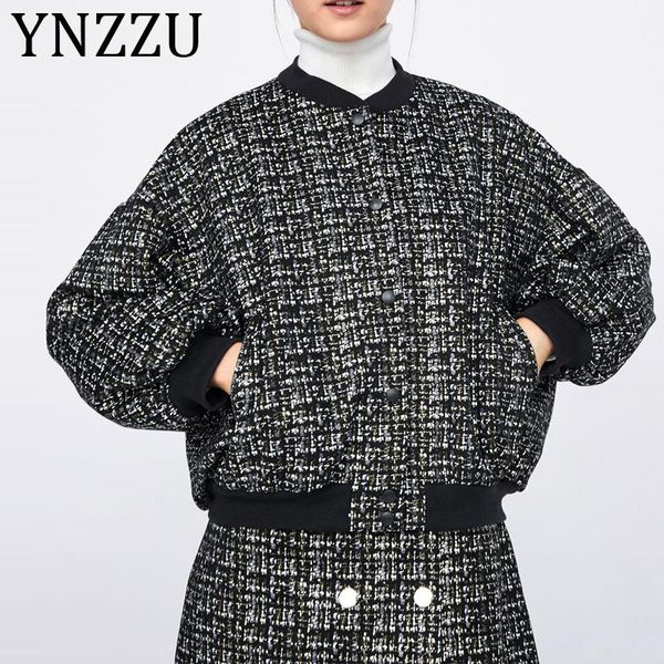 ynzzu 2020 autumn new tweed bomber jacket women casual batwing sleeve loose female flying jacket coat streetwear outwears a1321, Black;brown
ynzzu 2020 autumn new tweed bomber jacket women casual batwing sleeve loose female flying jacket coat streetwear outwears a1321, Black;brown