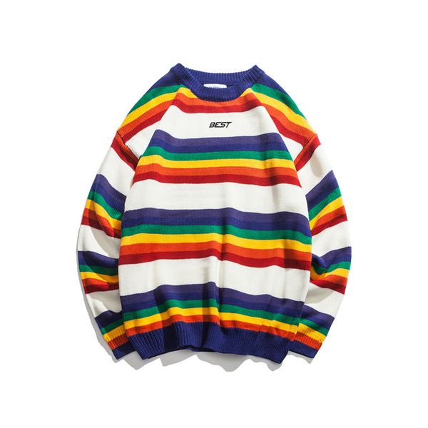 2021 new hong kong-style striped hipster artistic male sweater single student mesh-lined 6aay, White;black
2021 new hong kong-style striped hipster artistic male sweater single student mesh-lined 6aay, White;black
