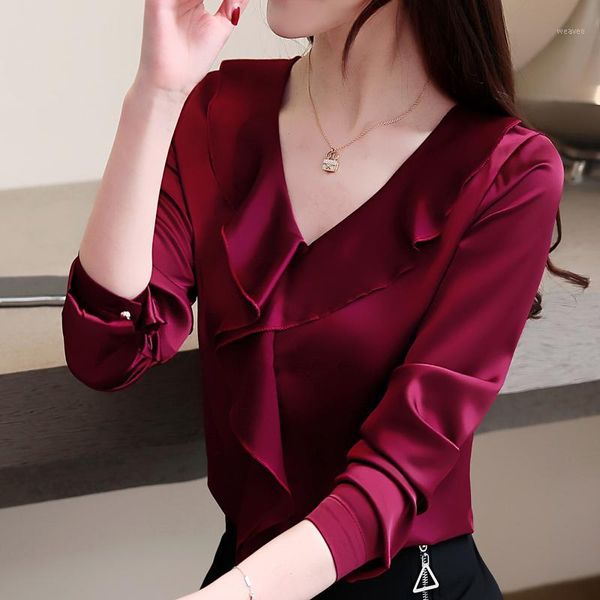 women blouse woman spring shirts female casual silk blouse and woman clothing solid shirts office lady shirt plus size1, White
women blouse woman spring shirts female casual silk blouse and woman clothing solid shirts office lady shirt plus size1, White