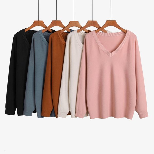2021 new basic v-neck chic cashmere sweater pullover women winter autumn female wool loose long sleeve casual q752, White;black
2021 new basic v-neck chic cashmere sweater pullover women winter autumn female wool loose long sleeve casual q752, White;black