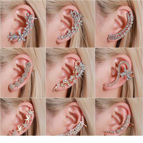 delicate women no piercing crystal rhinestone ear cuff wrap stud clip earrings for female girl trendy earrings jewelr jllree, Silver
delicate women no piercing crystal rhinestone ear cuff wrap stud clip earrings for female girl trendy earrings jewelr jllree, Silver