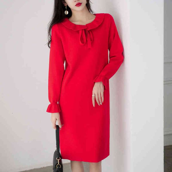 casual dresses year's red temperament knitted thick 2022 autumn and winter women's wear bottomed black wool dresses, Black;gray
casual dresses year's red temperament knitted thick 2022 autumn and winter women's wear bottomed black wool dresses, Black;gray