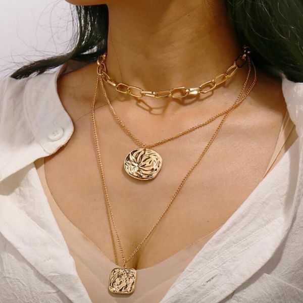 gold color choker necklace for women 3 layers heavy coin pendant chain necklaces & pendants velvet chokers fashion jewelry, Golden;silver
gold color choker necklace for women 3 layers heavy coin pendant chain necklaces & pendants velvet chokers fashion jewelry, Golden;silver