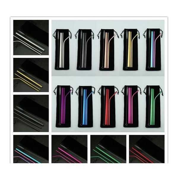 10 colors reusable stainless steel straw set with cleaner brush colorful straw smoothies drinking straws bar drinking tool
10 colors reusable stainless steel straw set with cleaner brush colorful straw smoothies drinking straws bar drinking tool