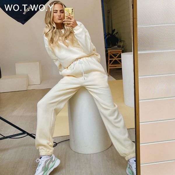 wotwoy winter warm fleece two piece tracksuit set women casual and pants sports suit women pullovers women sets pocket 201110, White
wotwoy winter warm fleece two piece tracksuit set women casual and pants sports suit women pullovers women sets pocket 201110, White
