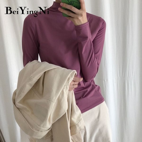 beiyingni long sleeve female cotton spring autumn basic half turtleneck t-shirt women harajuku vintage tshirt high qaulity 201028, White
beiyingni long sleeve female cotton spring autumn basic half turtleneck t-shirt women harajuku vintage tshirt high qaulity 201028, White
