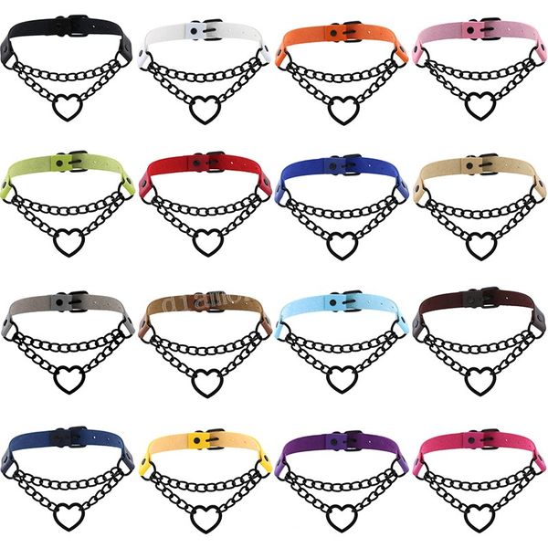 fashion black chain collar necklace women gothic adjustable pu leather choker girls cosplay short necklace accessories, Golden;silver
fashion black chain collar necklace women gothic adjustable pu leather choker girls cosplay short necklace accessories, Golden;silver
