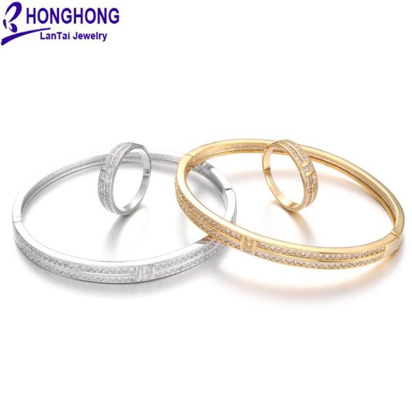 honghong 2020 high-quality cubic zircon bangles rings suit occident style women bangles sets fashion jewelry, Silver
honghong 2020 high-quality cubic zircon bangles rings suit occident style women bangles sets fashion jewelry, Silver